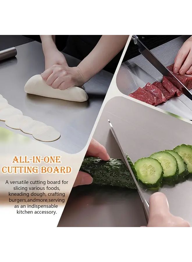 XL Stainless Steel L Shaped Kitchen Cutting Board Countertop Protection For Chopping Vegetables Meat Dough Baking - Image 5